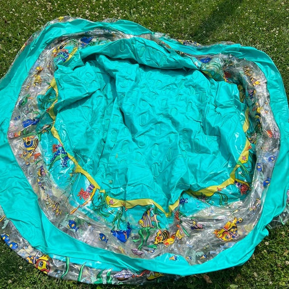 Intex Wet Set vintage 1998 large aquarium kiddie blow up pool 90”x22” - Picture 2 of 5
